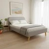 LumiLux pakoworld bed grey fabric, 160x200cm