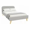 LumiLux pakoworld bed grey fabric, 160x200cm