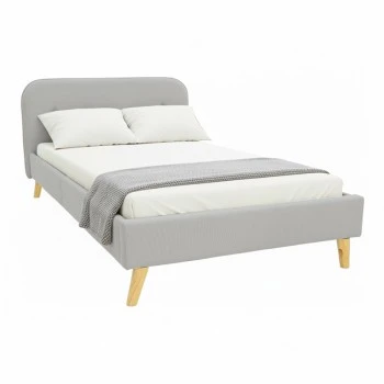 LumiLux pakoworld bed grey fabric, 160x200cm