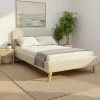 LumiLux pakoworld bed beige fabric, 160x200cm