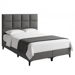 Melei pakoworld fabric bed in anthracite shade 160x200cm