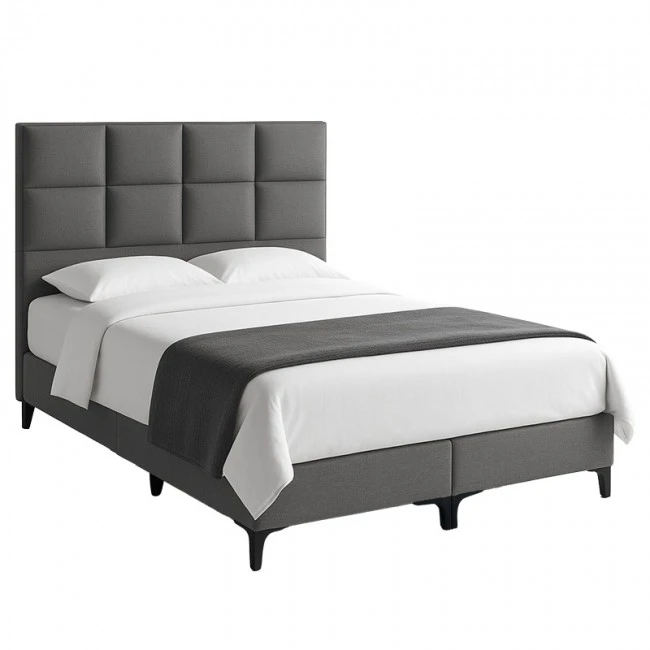 Melei pakoworld fabric bed in anthracite shade 160x200cm