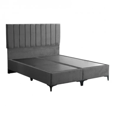 Moega pakoworld fabric bed in anthracite shade 160x200cm