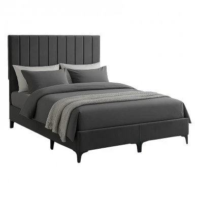 Moega pakoworld fabric bed in anthracite shade 160x200cm