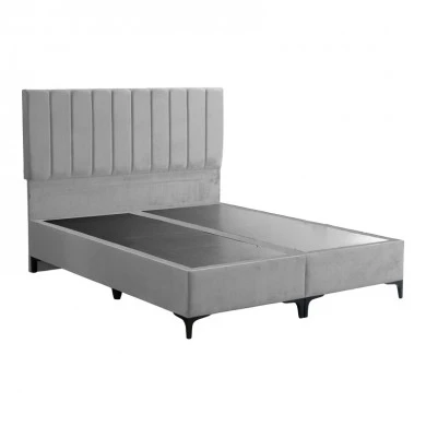 Moega pakoworld fabric bed in grey shade 160x200cm