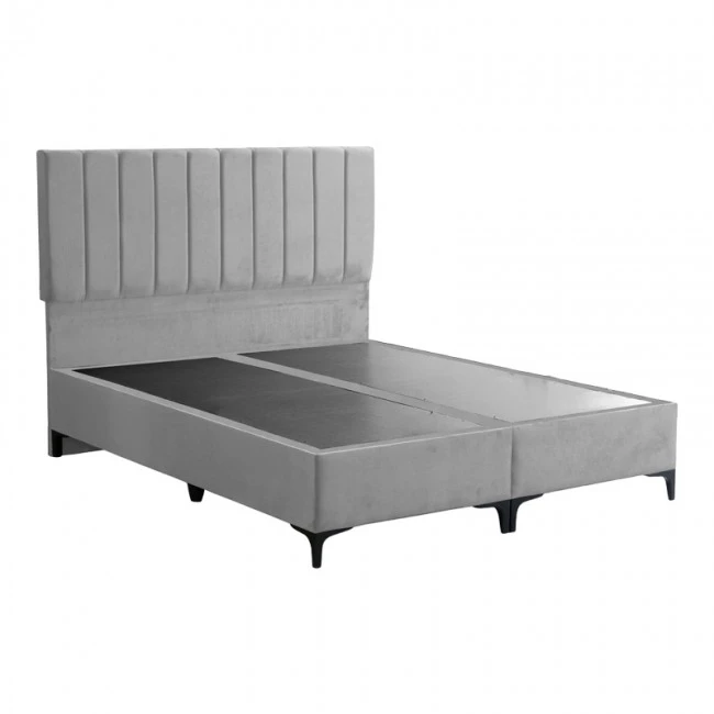 Moega pakoworld fabric bed in grey shade 160x200cm