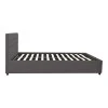 Molito pakoworld bed in dark grey color fabric with storage space 120x200cm