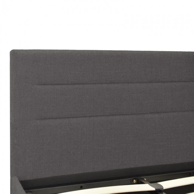 Molito pakoworld bed in dark grey color fabric with storage space 120x200cm