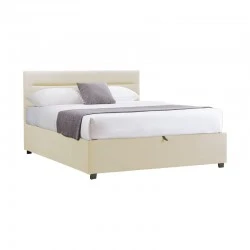 Molito pakoworld velvet bed in ecru shade with storage space 120x200cm Molito pakoworld velvet bed in ecru shade with storage space 120x200cm