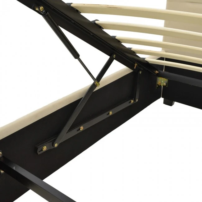 Molito pakoworld velvet bed in ecru shade with storage space 120x200cm