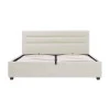 Molito pakoworld velvet bed in ecru shade with storage space 150x200cm