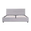 Molito pakoworld velvet bed in gray shade with storage space 150x200cm