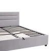 Molito pakoworld velvet bed in gray shade with storage space 150x200cm