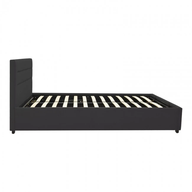Molito pakoworld anthracite velvet bed with storage space 120x200cm