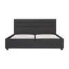 Molito pakoworld anthracite velvet bed with storage space 150x200cm