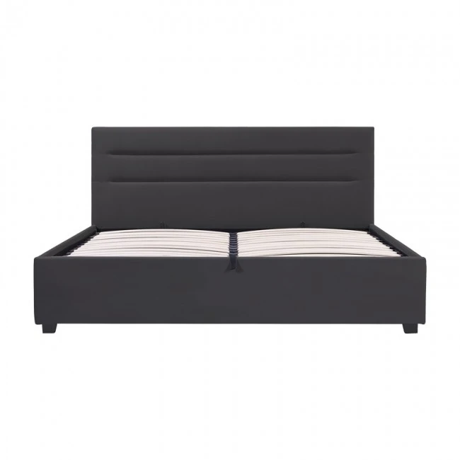 Molito pakoworld anthracite velvet bed with storage space 150x200cm