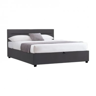 Molito pakoworld anthracite velvet bed with storage space 150x200cm