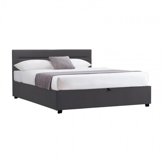 Molito pakoworld anthracite velvet bed with storage space 150x200cm