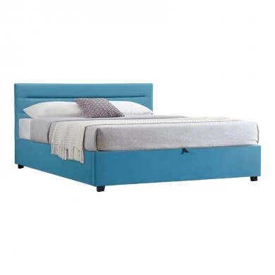 Double bed Molito pakoworld velvet in petrol color with storage160x200cm