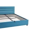 Double bed Molito pakoworld velvet in petrol color with storage160x200cm