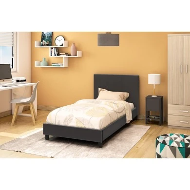 Bed Nevil pakoworld PU dark brown matte 100x200