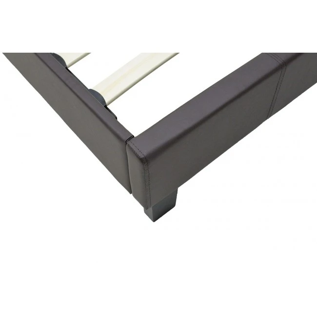 Bed Nevil pakoworld PU dark brown matte 100x200