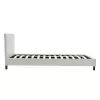 Κρεβάτι Nevil pakoworld 100x200 PU χρώμα λευκό ματ
