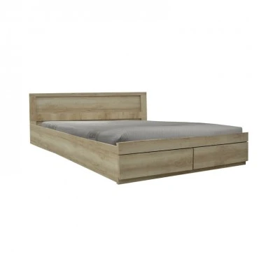 Semi-double bed Olympus pakoworld with drawer castillo-oak 140x200cm