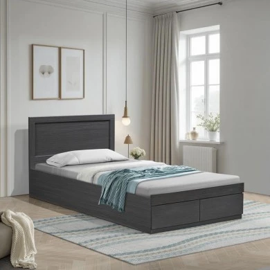 Bed Olympus pakoworld with drawer in wenge color 100x200cm