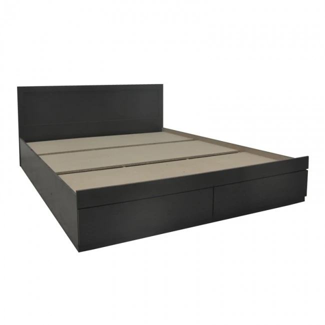 Bed Olympus pakoworld with drawer in wenge color 100x200cm