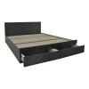 Bed Olympus pakoworld with drawer in wenge color 100x200cm