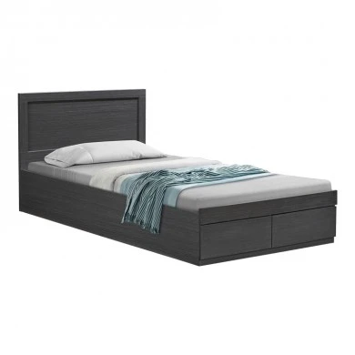 Bed Olympus pakoworld with drawer in wenge color 100x200cm