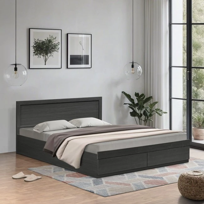 Bed Olympus pakoworld with drawer in wenge color 140x200cm