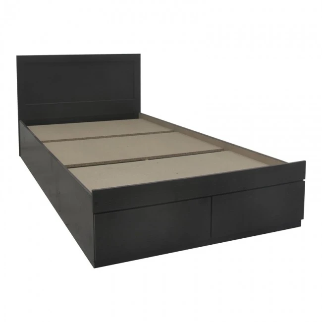 Bed Olympus pakoworld with drawer in wenge color 140x200cm