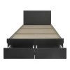 Bed Olympus pakoworld with drawer in wenge color 140x200cm