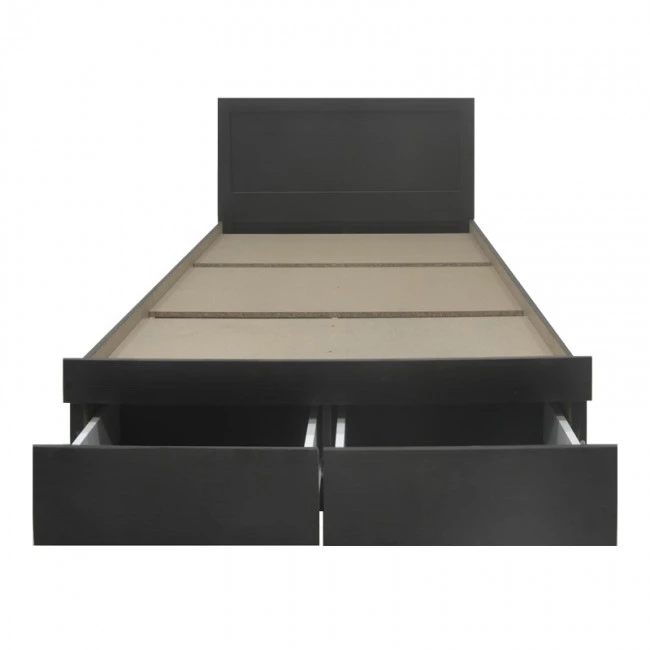 Bed Olympus pakoworld with drawer in wenge color 140x200cm