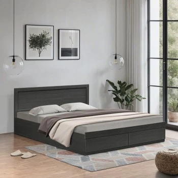 Bed Olympus pakoworld with drawer in wenge color 160x200cm