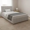 Snuggle  pakoworld bed with storage space, fabric grey120x200cm