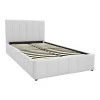 Snuggle  pakoworld bed with storage space, fabric grey120x200cm