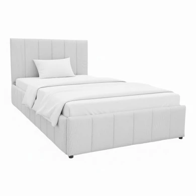 Snuggle  pakoworld bed with storage space, fabric grey120x200cm