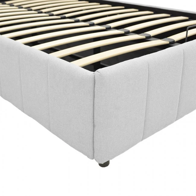 Snuggle  pakoworld bed with storage space, fabric grey120x200cm
