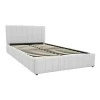 Snuggle  pakoworld bed with storage space, fabric grey 160x200cm