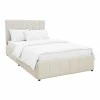 Snuggle  pakoworld bed with storage space, fabric beige120x200cm