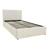 Snuggle  pakoworld bed with storage space, fabric beige120x200cm