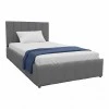 Snuggle  pakoworld bed with storage space, velvet, anthracite 120x200cm