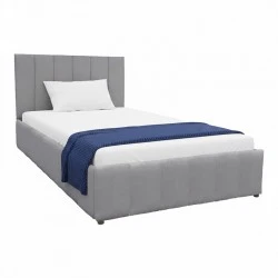 Snuggle pakoworld bed with storage space, velvet, grey 120x200cm Snuggle pakoworld bed with storage space, velvet, grey 120x200cm