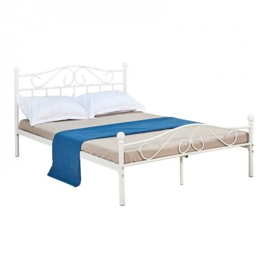 Bed Yorick pakoworld white metal 150x200cm