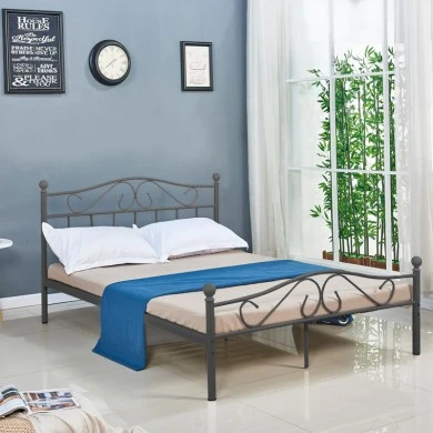 Bed Yorick pakoworld black metal 150x200cm