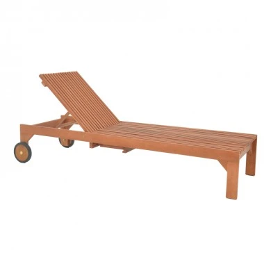 Deckchair Sunnie pakoworld meranti wood in natural shade 200x65x35cm