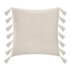 Deco cushion with fringes Erden pakoworld in ivory color 50x50cm